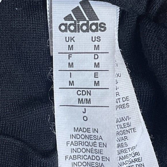 Adidas Cropped Training Jogger Sweatpants Mens M Black Elastic Waist Tapered - Picture 4 of 15